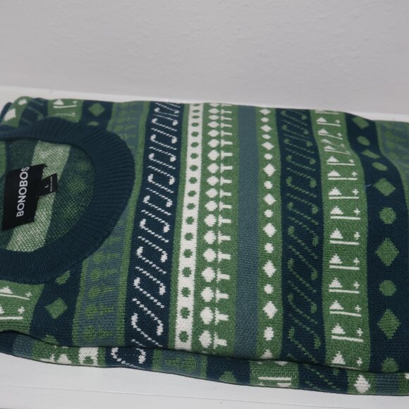 Men's Bonobos Golf Sweater Crewneck Pullover Cotton Cashmere Knit Large - Picture 3 of 5